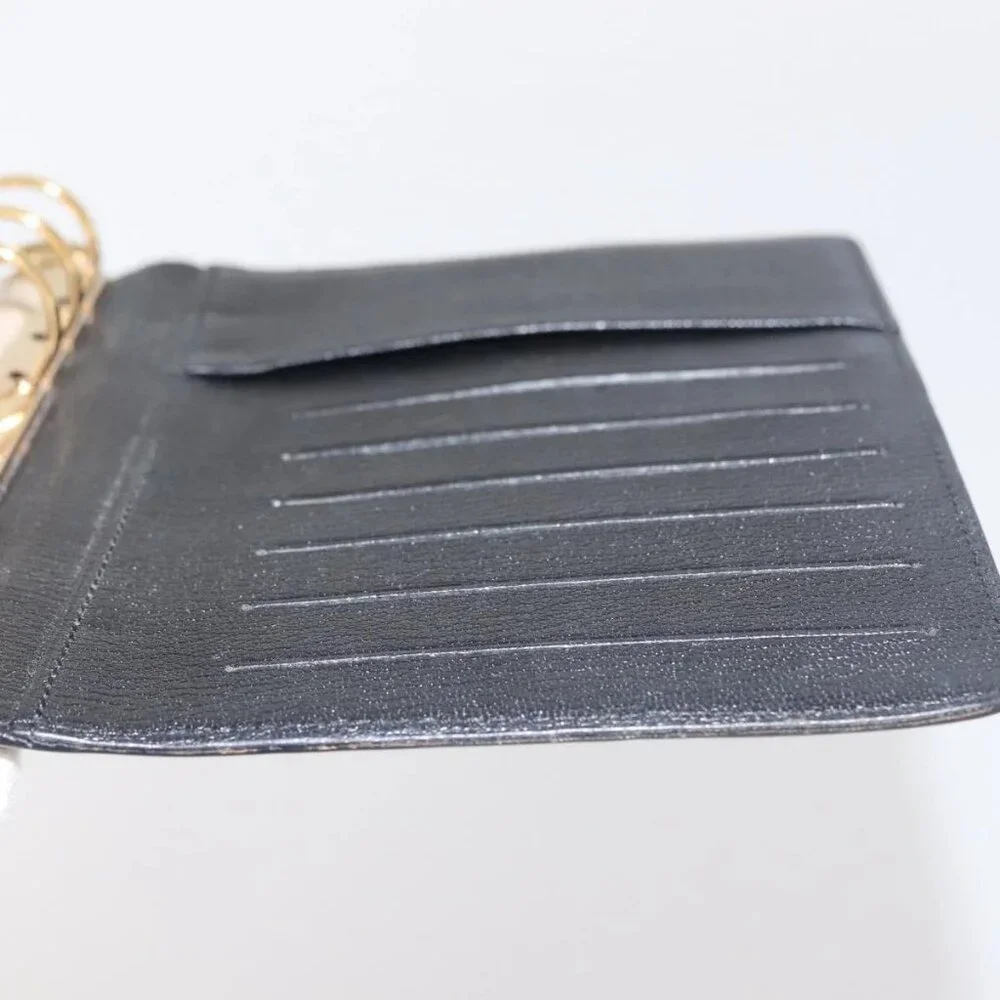LOUIS VUITTON Nomad Agenda MM Day Planner Cover Black R20478 LV Auth 142704